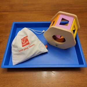 Hape Toy Education Bundle (Alphabet Magnets and Shape Sorter)